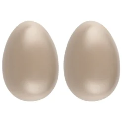 Deko-Eier, Ø 6,5cm, 10cm hoch, helltaupe, 2 Stück