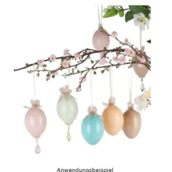 Deko-Eier, Ø 4,5cm, 6cm hoch, pastellgrün, 6 Stück