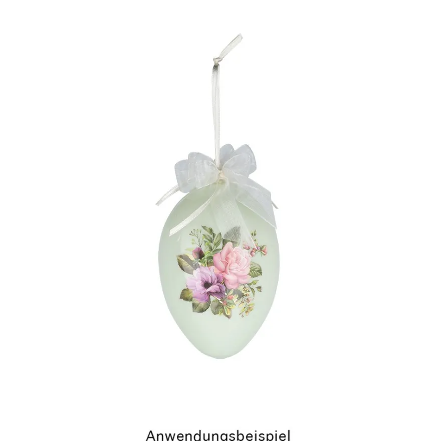 Deko-Eier, Ø 5,5cm, 8cm hoch, pastellgrün, 4 Stück