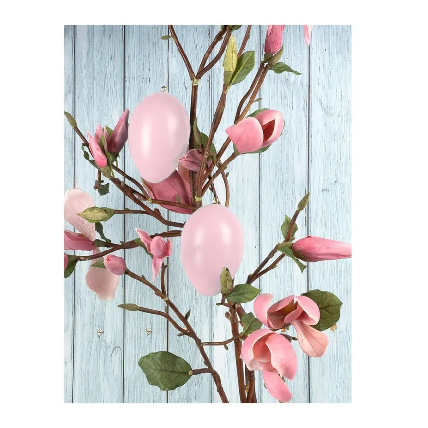 Deko-Eier, Ø 6,5cm, 10cm hoch, pastellrosa, 2 Stück