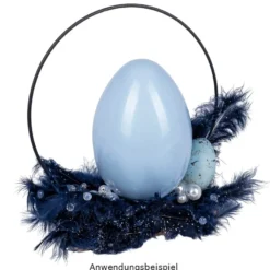 Deko-Eier Ø 6,5cm, 10cm hoch, pastelltürkis, 2 Stück