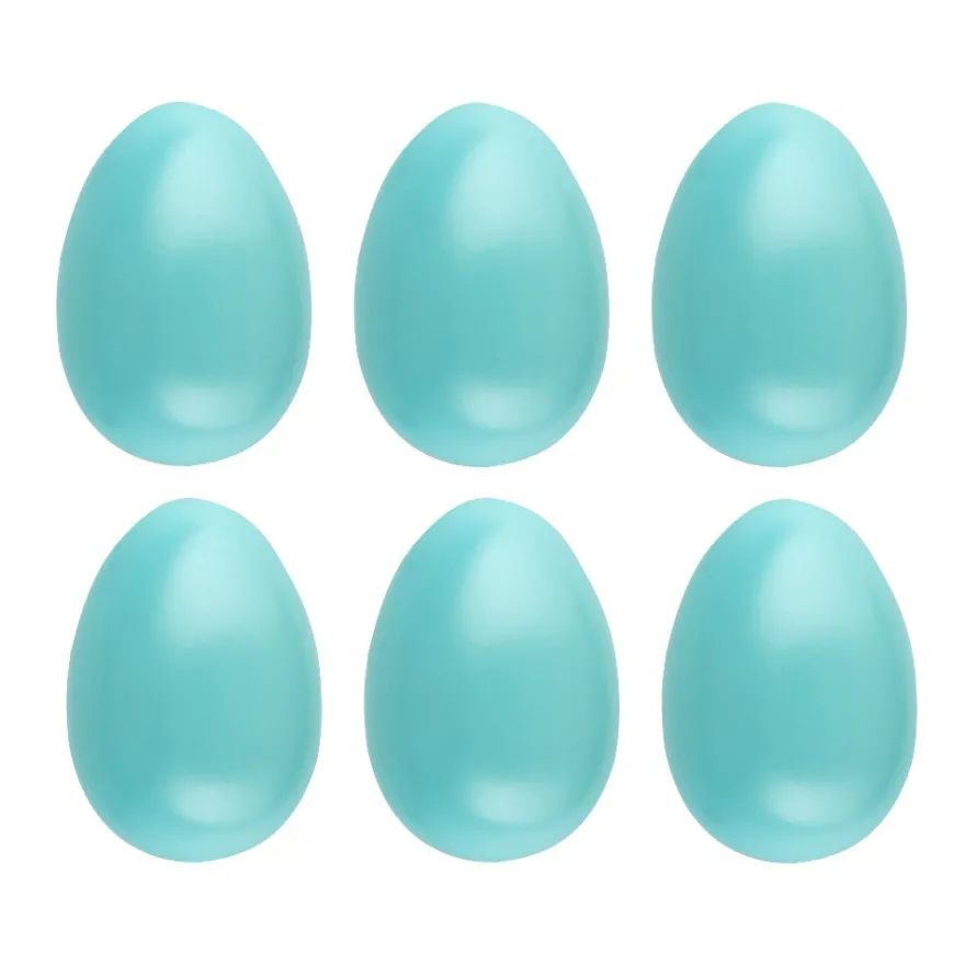 Deko-Eier, Ø 4,5cm, 6cm hoch, pastelltürkis, 6 Stück