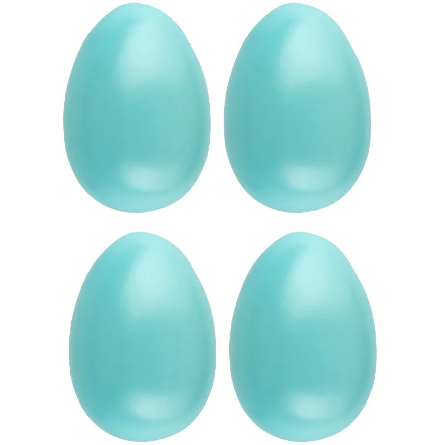 Deko-Eier, Ø 5,5cm, 8cm hoch, pastelltürkis, 4 Stück