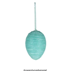 Deko-Eier, Ø 5,5cm, 8cm hoch, pastelltürkis, 4 Stück