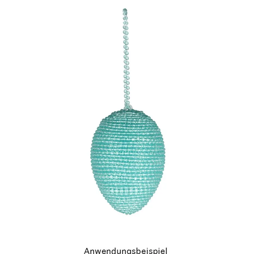 Deko-Eier, Ø 5,5cm, 8cm hoch, pastelltürkis, 4 Stück
