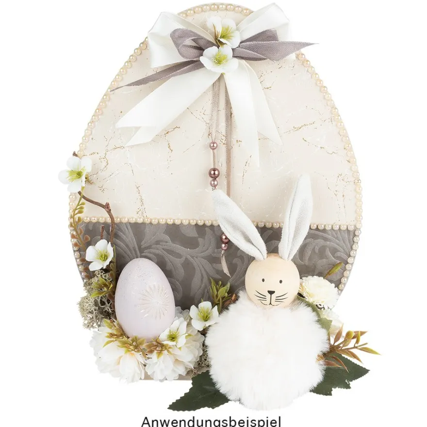 Deko-Eier, Ø 4cm, 5,8cm hoch, weiß, geprägte Ornamentik, 10 versch. Designs, 10 Stück