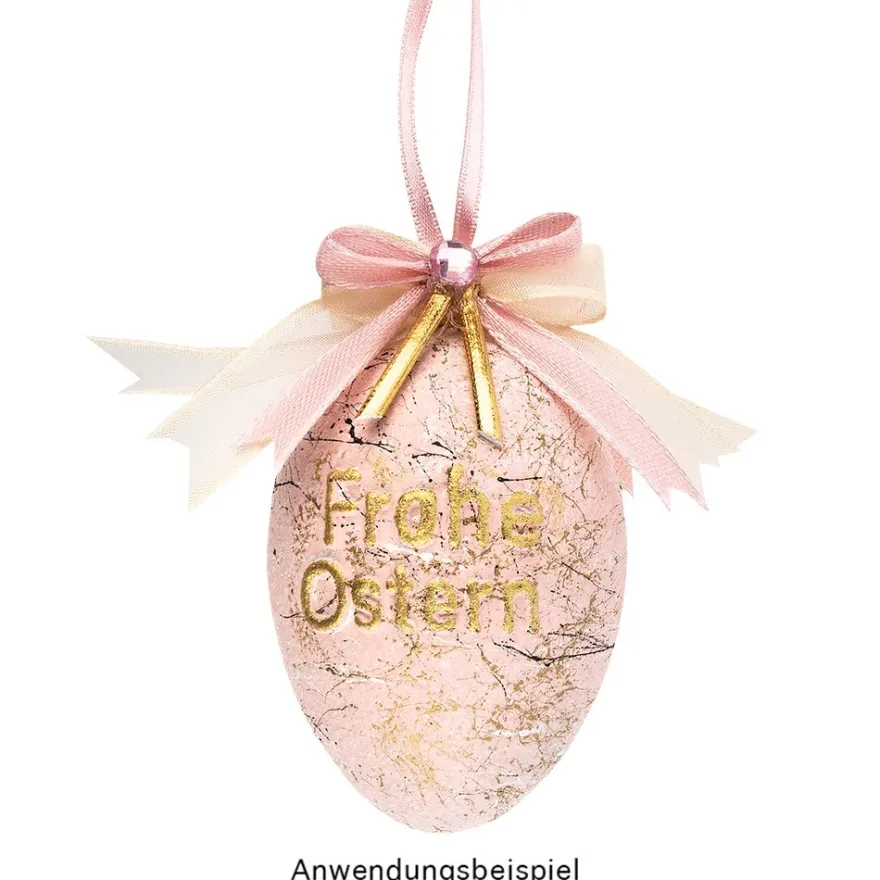 Deko-Eier, Ø 4cm, 5,8cm hoch, weiß, geprägte Ornamentik, 10 versch. Designs, 10 Stück