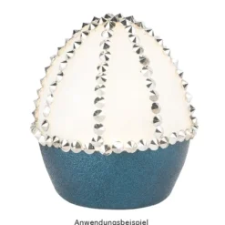 Deko-Eier mit runder Öffnung, Ø 5,2cm, 6cm hoch, transluzent, weiß, 6 Stück