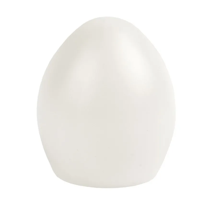Deko-Eier mit runder Öffnung, Ø 5,2cm, 6cm hoch, transluzent, weiß, 6 Stück