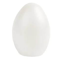 Deko-Eier mit runder Öffnung, Ø 6,1cm, 8cm hoch, transluzent, weiß, 4 Stück