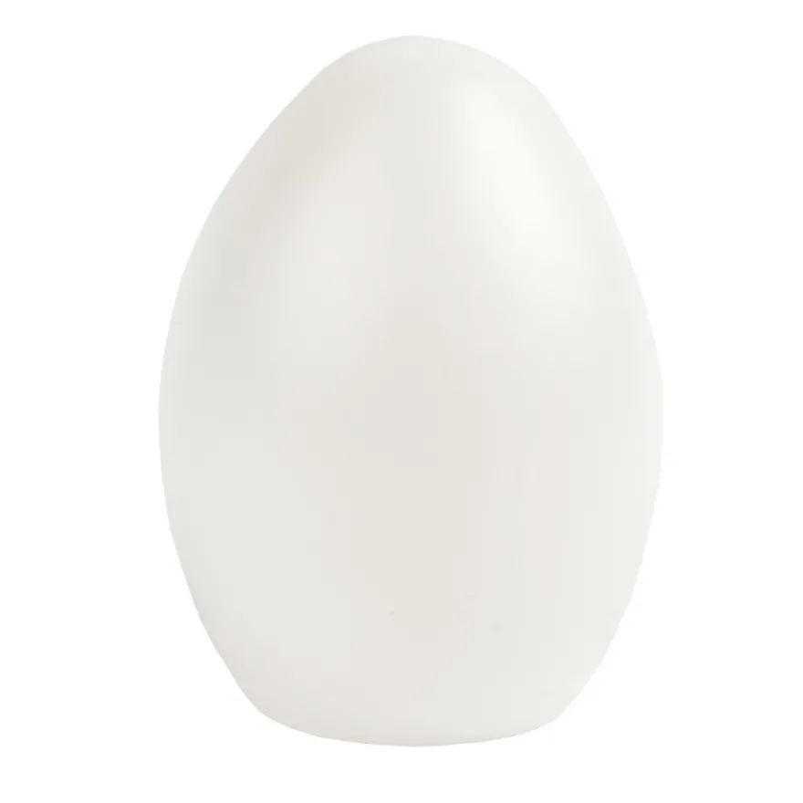Deko-Eier mit runder Öffnung, Ø 6,1cm, 8cm hoch, transluzent, weiß, 4 Stück
