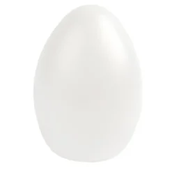 Deko-Eier mit runder Öffnung, Ø 8,7cm, 12cm hoch, transluzent, weiß, 2 Stück