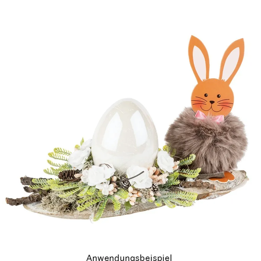 Deko-Eier, Perlmutt, 8cm hoch, Ø 6cm, creme, taupe, mint, rosé, 4 Stück