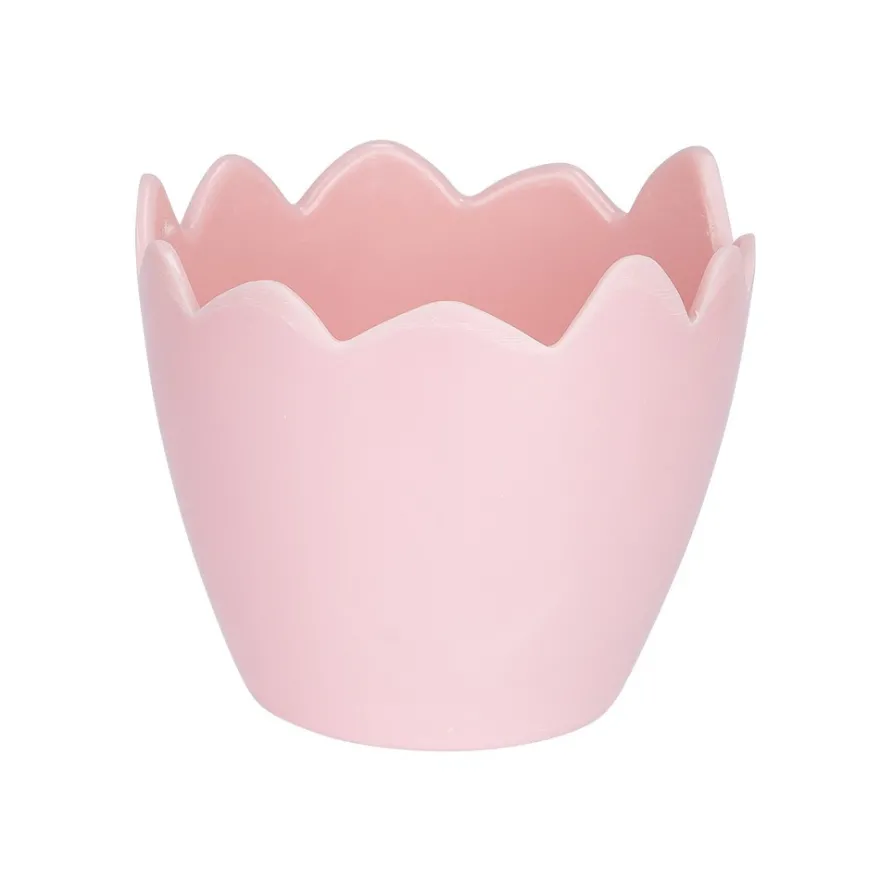 Deko-Eierschalen, zum Befüllen & Aufstellen, verschiedene Größen, pastellrosa, 3 Stück