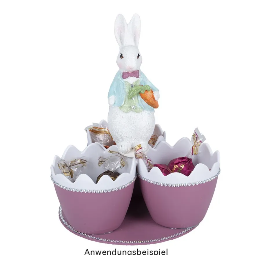 Deko-Eierschalen, zum Befüllen & Aufstellen, Ø7,8cm, 7cm hoch, weiß, 3 Stück