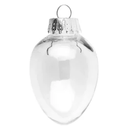 Deko-Eier, zum Befüllen, Ø 4,8cm, 7,3cm hoch, inkl. 4 Aufhängungen, 4 Stück