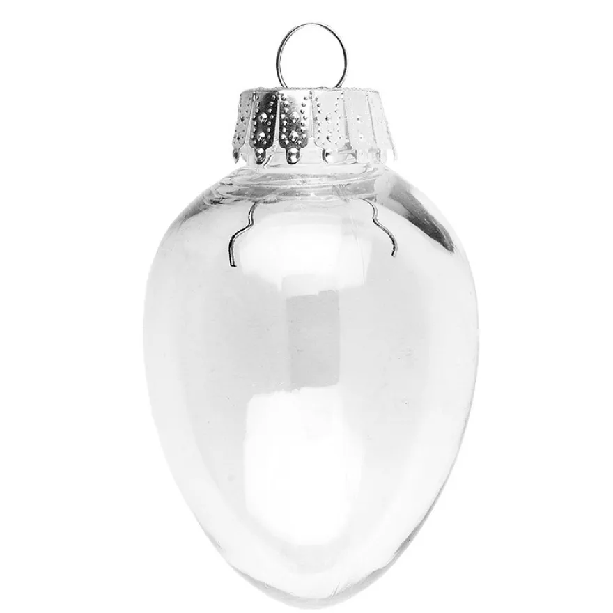 Deko-Eier, zum Befüllen, Ø 4,8cm, 7,3cm hoch, inkl. 4 Aufhängungen, 4 Stück