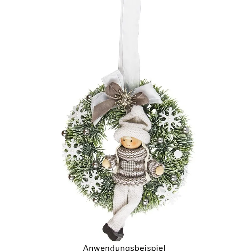 Deko-Eiskristalle, Ø 3,5cm, weiß mit Glitzer, 24 Stück
