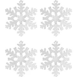 Deko-Eiskristalle 2, Ø 10cm x 0,3cm, klar, 4 Stück