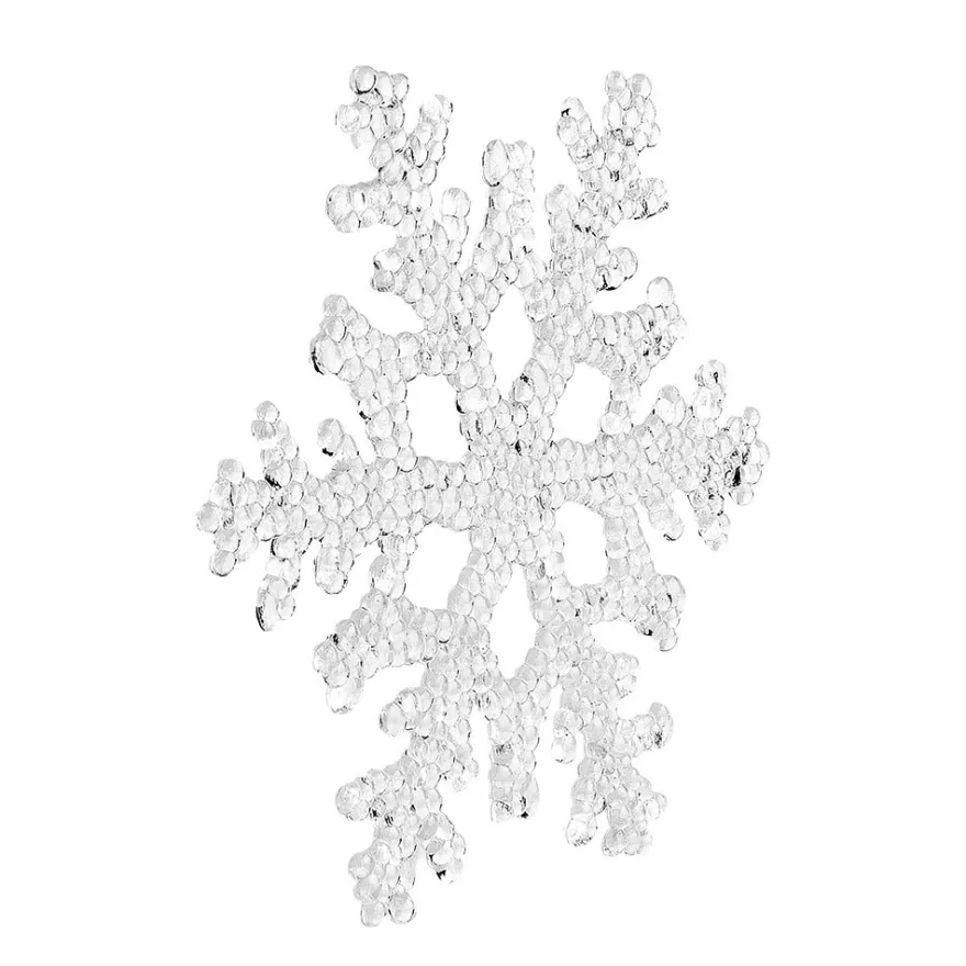 Deko-Eiskristalle 2, Ø 10cm x 0,3cm, klar, 4 Stück