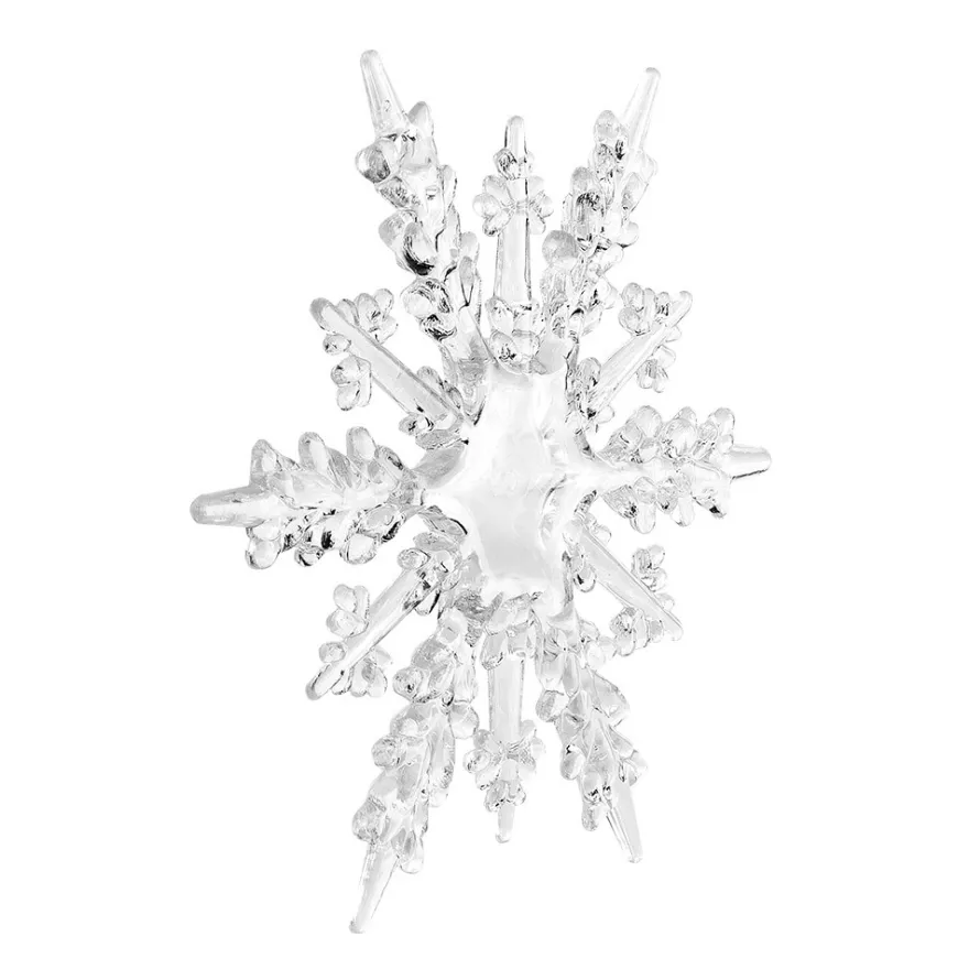 Deko-Eiskristalle 1, Ø 10,5cm x 0,8cm, klar, 4 Stück