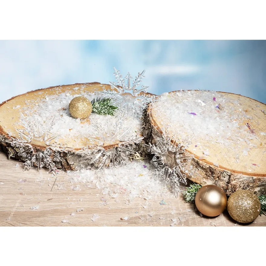 Deko-Eiskristalle 1, Ø 10,5cm x 0,8cm, klar, 4 Stück
