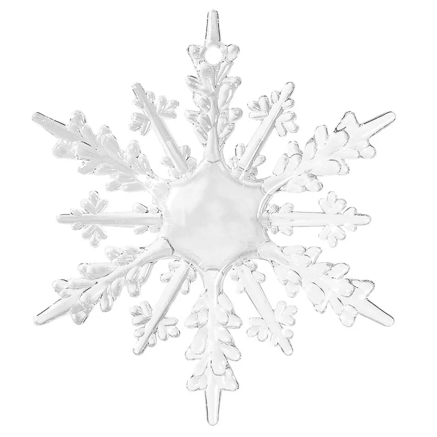 Deko-Eiskristalle 1, Ø 10,5cm x 0,8cm, klar, 4 Stück