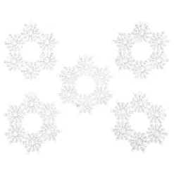 Deko-Eiskristalle 3, Rohlinge, Ø 14,2cm, 5 Stück
