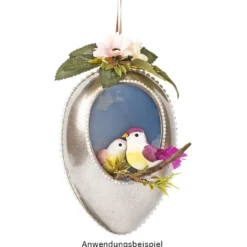 Deko-Federvögel, 6cm x 2,5cm x 3cm, verschiedene Farben, 10 Stück