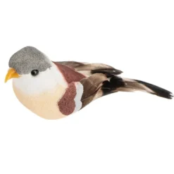 Deko-Federvögel, Sortierung 2, 2,2cm x 7cm x 2,8cm, braun, 9 Stück