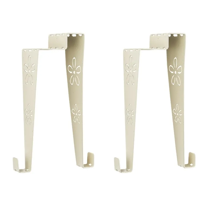 Deko-Fenster- & Türhaken, Design 3, 13,4cm x 4cm x 4,5cm, creme, 2 Stück