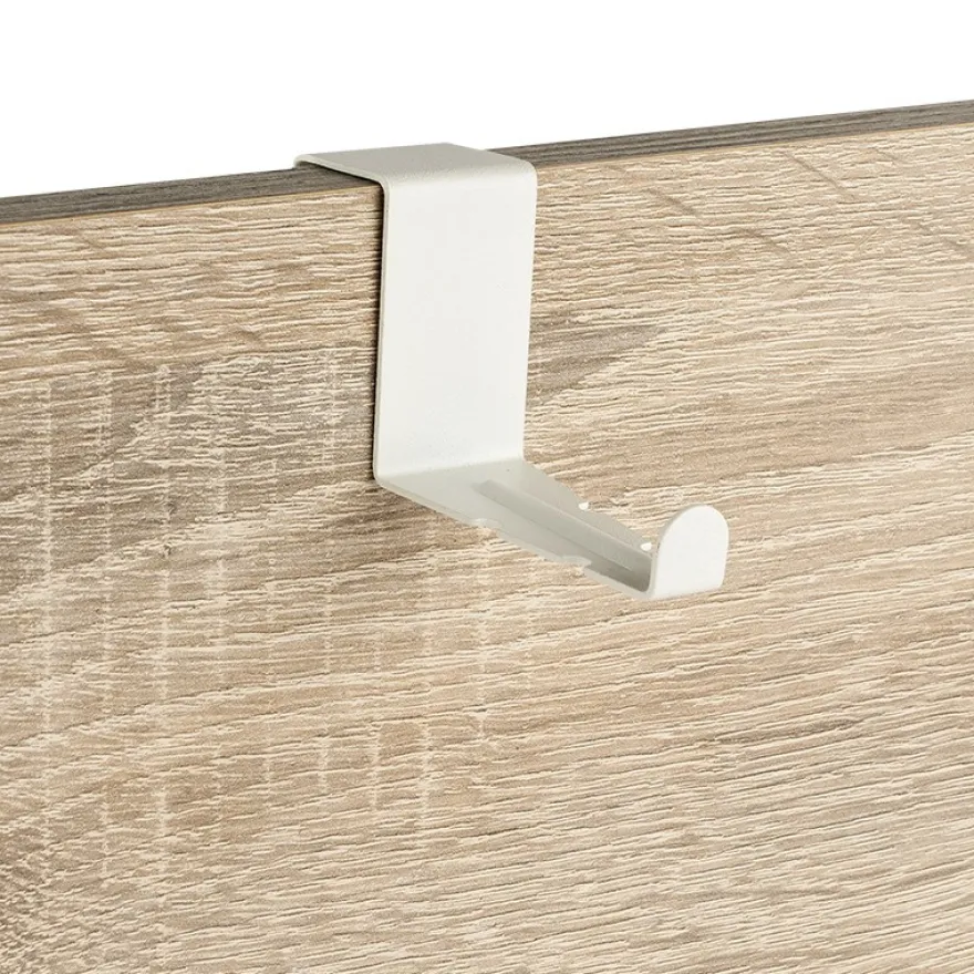 Deko-Fenster- & Türhaken, Design 1, 7,5cm x 2,4cm x 4,2cm, matt-weiß, 4 Stück