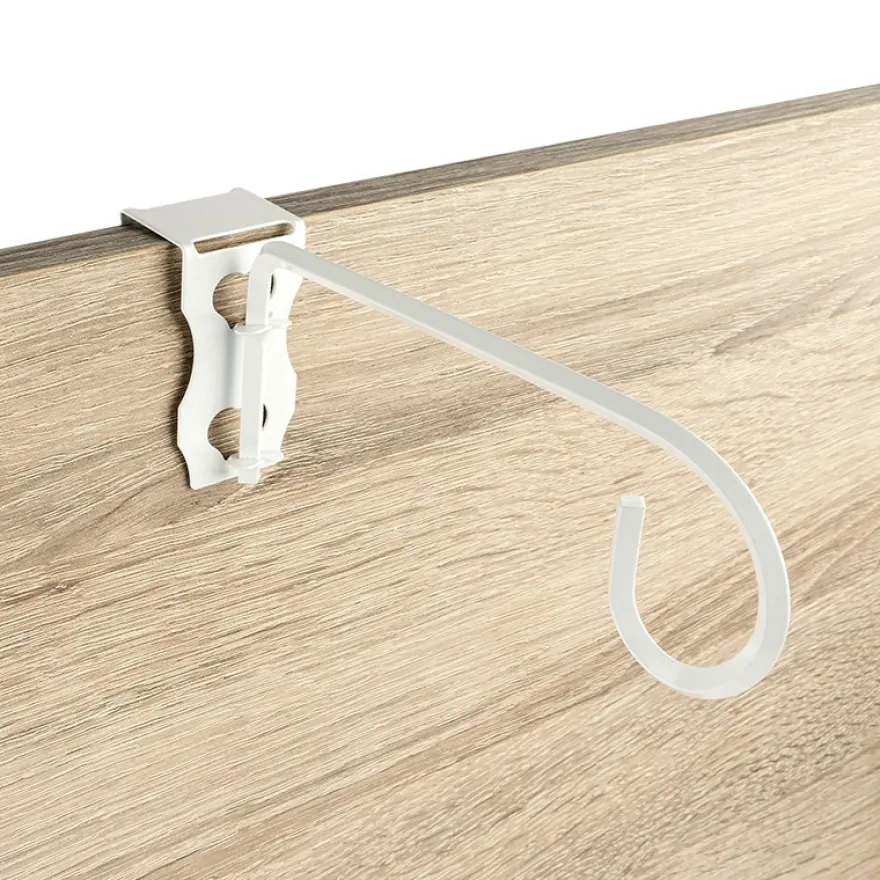 Deko Fenster- & Türhaken, Design 4, 15cm x 5,5cm x 3cm, weiß, 2 Stück