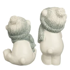 Deko-Figuren, Eisbären, 14cm / 16cm hoch, 2 Stück