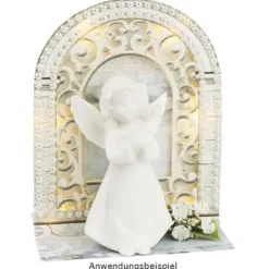 Deko-Figuren, Engel, 8cm / 8,5cm hoch, stehend, 2 Stück