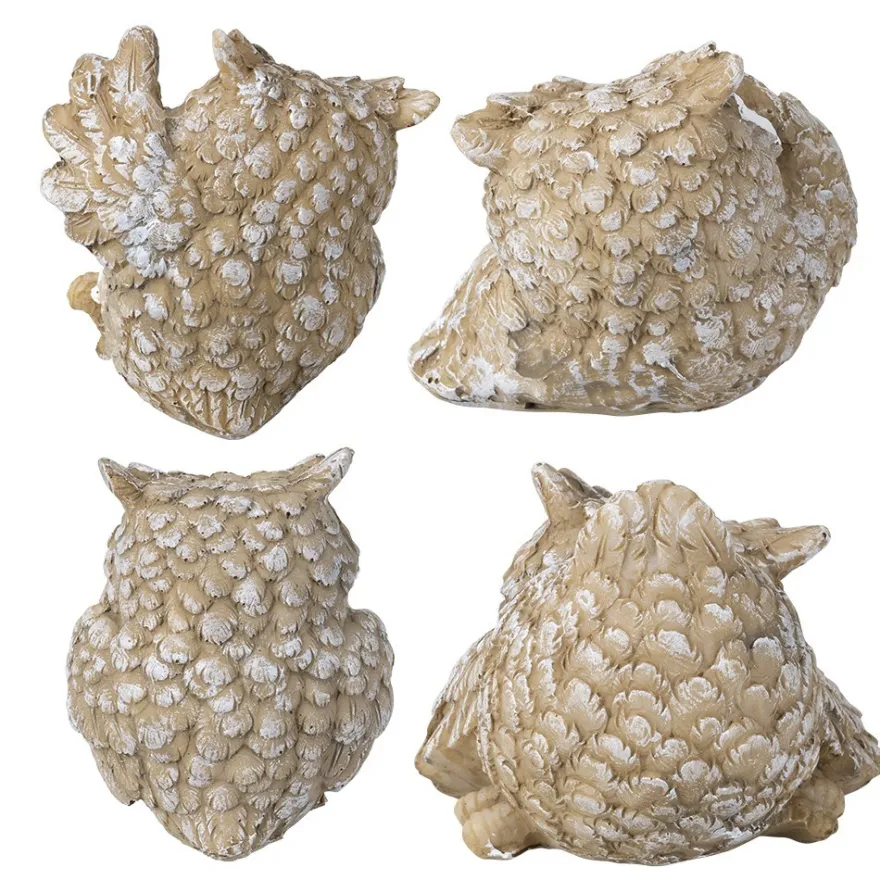 Deko-Figuren, Eulen, verschiedene Größen, 4 Stück