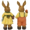 Deko-Figuren, Hasenpaar mit Möhren & Osterei, 19cm hoch, 2 Stück