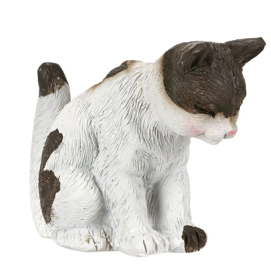 Deko-Figuren, Katzen, ca. 5 cm und 6 cm hoch, 2 Stück