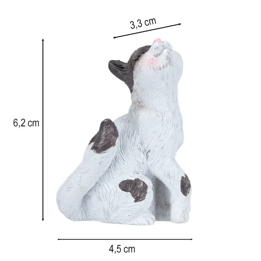 Deko-Figuren, Katzen, ca. 5 cm und 6 cm hoch, 2 Stück