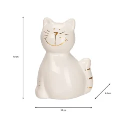 Deko-Figuren, Katzen, 5,8cm x 4,5cm x 7,8cm, 2 Stück
