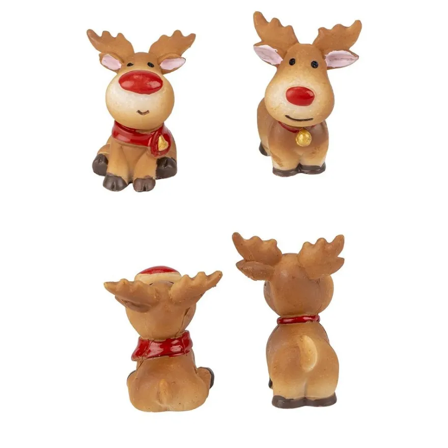 Deko-Figuren, Rentiere, 2 verschiedene Designs, 4 Stück