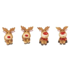 Deko-Figuren, Rentiere, 2 verschiedene Designs, 4 Stück