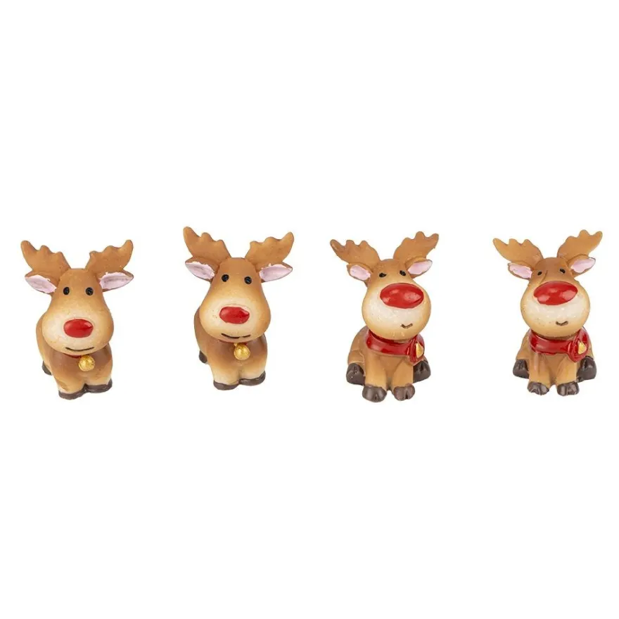 Deko-Figuren, Rentiere, 2 verschiedene Designs, 4 Stück