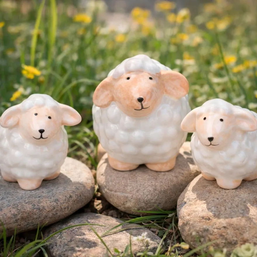 Deko-Figuren, Schafe, verschiedene Größen, 3 Stück