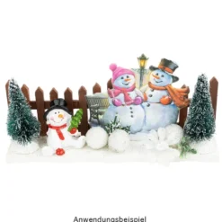Deko-Figuren, Schneemänner, 3 - 4,5cm hoch, 4 Stück