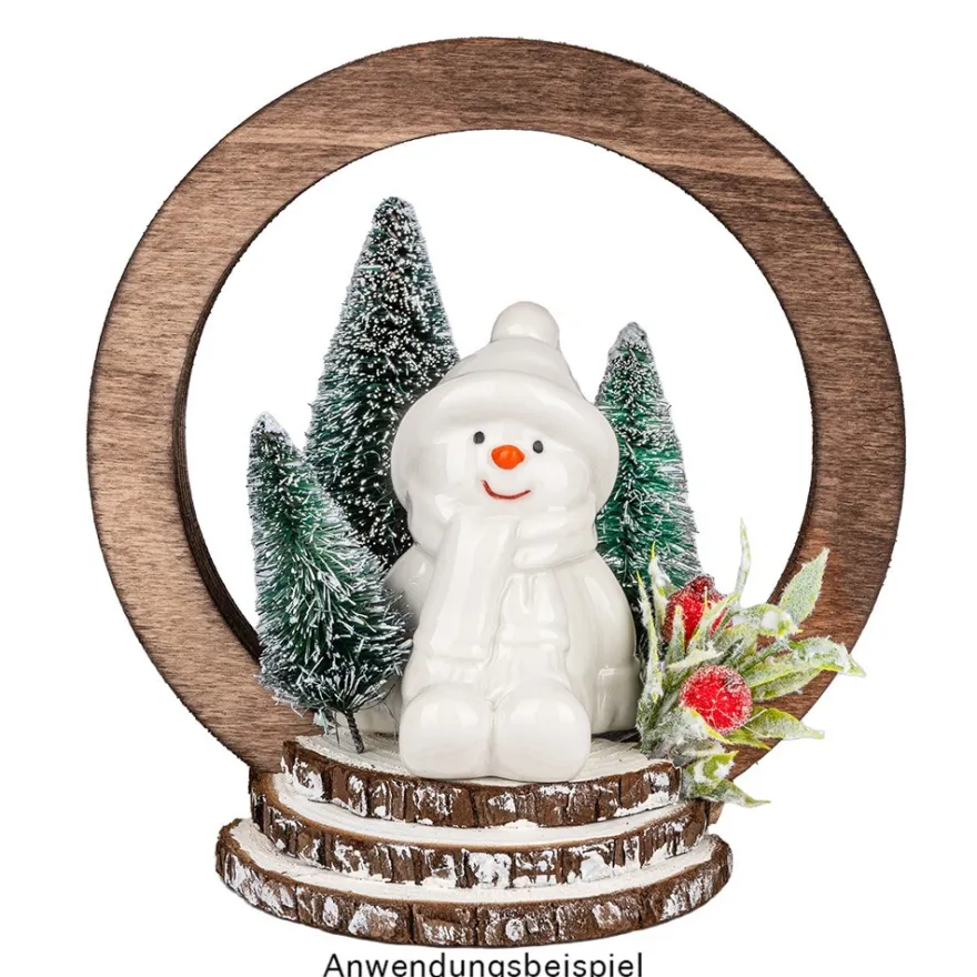Deko-Figuren, Schneemänner 1, 3 Designs & Größen, weiß, 3 Stück