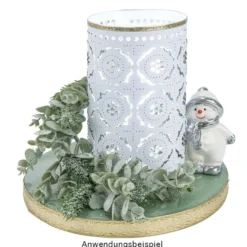 Deko-Figuren, Schneemänner 1, 3 Designs & Größen, weiß, 3 Stück