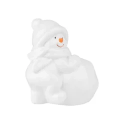 Deko-Figuren, Schneemänner 1, 3 Designs & Größen, weiß, 3 Stück