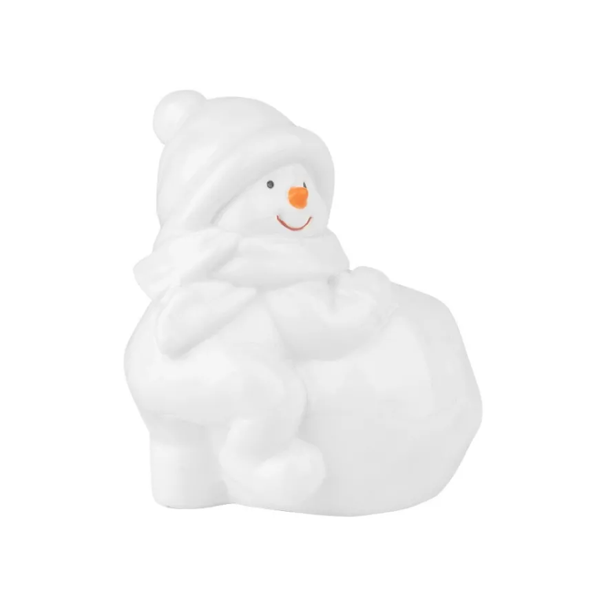 Deko-Figuren, Schneemänner 1, 3 Designs & Größen, weiß, 3 Stück