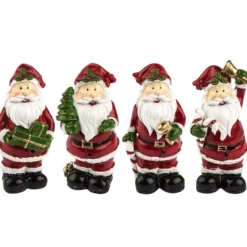 Deko-Figuren, Weihnachtsmänner, 7,5cm, 4 Stück